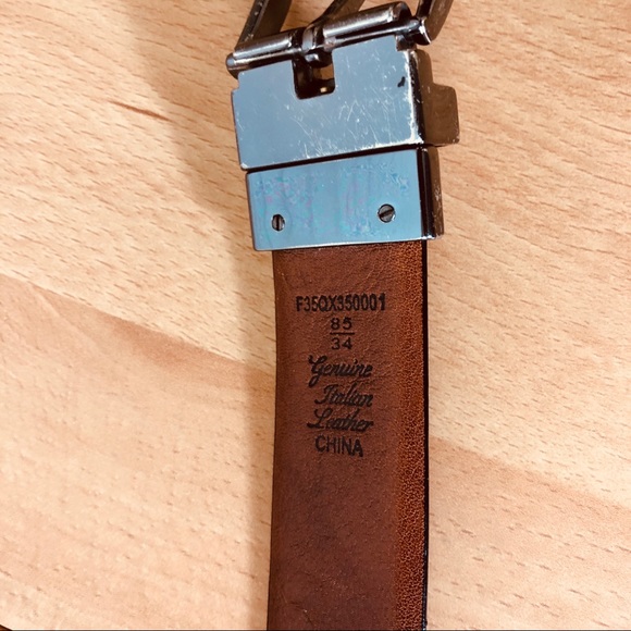 Daniel Cremieux Genuine Italian Leather Rotating Buckle Reversible Belt - Picture 3 of 6